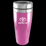 Toyota RAV4 Logo Pink 16oz Stainless Steel Tumbler Travel Mug Official Licensed