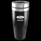 Ford Edge Logo Black 16oz Stainless Steel Tumbler Travel Mug Official Licensed