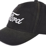 Ford Logo Car Auto Racing Cap Hat Distressed Black Fabric Officially Licensed