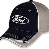 Ford Baseball Cap Oval Logo Car Auto Racing Hat Blue Gray Officially Licensed