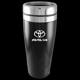 Toyota RAV4 Logo Black 16oz Stainless Steel Tumbler Travel Mug Official Licensed