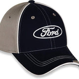 Ford Baseball Cap Oval Logo Car Auto Racing Hat Blue Gray Officially Licensed