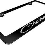 Dodge Challenger Logo Black Zinc Metal License Plate Frame Official Licensed