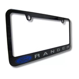 Ford Ranger Engraved Logo Black Zinc Metal License Plate Frame Official Licensed