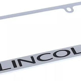 Lincoln Dual Logo Chrome Solid Brass License Plate Frame Official Licensed