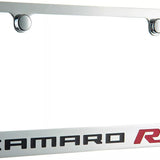 Chevrolet Camaro RS Logo Chrome Zinc Metal License Plate Frame Official Licensed