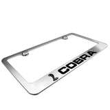 Ford Mustang Cobra Metal Chrome Finish License Plate Frame Official Licensed