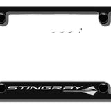 Chevrolet Corvette Stingray Black Zinc License Plate Frame Official Licensed