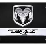 Ram TRX Dual 3D Chrome Name Logo Black Stainless License Plate Official Licensed