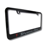 Pontiac Trans Am Engraved Logo Black Zinc License Plate Frame Official Licensed