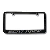 Dodge Scat Pack Engraved Logo Black Zinc License Plate Frame Official Licensed