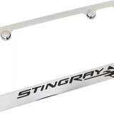 Chevrolet Corvette C7 Stingray Logo Chrome License Plate Frame Official Licensed