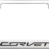 Chevrolet Corvette C7 Chrome Zinc Metal License Plate Frame Official Licensed