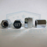 4pcs Ford Mustang GT Logo ABS Chrome Tire Stem Valve Caps Official Licensed