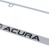 Acura Engraved Logo Chrome Zinc Metal License Plate Frame Official Licensed