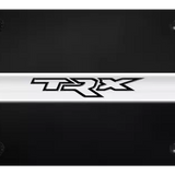 Ram TRX Chrome Name Logo on Black Stainless License Plate Official Licensed