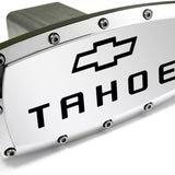 Tow Hitch Cover Plug for Chevrolet Tahoe - Polished Chrome - 2-inch Billet