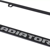 Jeep Gladiator Logo Black Zinc Metal License Plate Frame Official Licensed