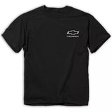 Chevrolet CHEVY Like A Rock USA Flag Cotton T-Shirt Black Official Licensed