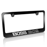 Ford Mustang Boss 302 Black Zinc Metal License Plate Frame Official Licensed