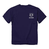 RAM Emblem USA American Flag Cotton T-Shirt Navy Blue Official Licensed
