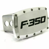 Tow Hitch Cover Plug for Ford F350 F-350 - Polished Chrome - 2-inch Billet