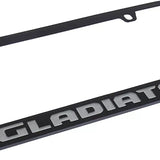 Jeep Gladiator Logo Black Zinc Metal License Plate Frame Official Licensed
