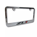 Chevrolet ZLI Logo Chrome Zinc Metal License Plate Frame Official Licensed