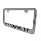 Chevrolet Bowtie Logo Chrome Zinc Metal License Plate Frame Official Licensed