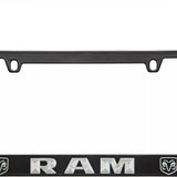 RAM with 2 Logo Black License Plate Frame Official Licensed