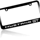 Ford Mustang GT Logo Black Zinc Metal License Plate Frame Official Licensed