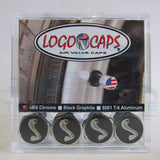 4pcs Ford Mustang Cobra Logo ABS Chrome Tire Stem Valve Caps Official Licensed
