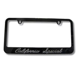 Mustang California Special Engraved Black License Plate Frame Official Licensed