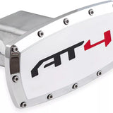 Tow Hitch Cover Plug for GMC AT4 - Polished Chrome - 2-inch Billet