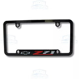 Chevrolet Z71 Engraved Logo Black Zinc License Plate Frame Official Licensed