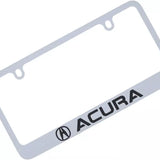 Acura Engraved Logo Chrome Zinc Metal License Plate Frame Official Licensed