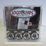 4pcs Ford Mustang Tri Bar Logo ABS Black Tire Stem Valve Caps Official Licensed