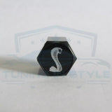 4pcs Ford Mustang Cobra Logo ABS Black Tire Stem Valve Caps Official Licensed