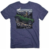 Ford Bronco Built Wide Sasquatch Graphic T-Shirt Heather Blue Official Licensed