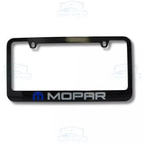 Mopar Engraved Logo Black Zinc Metal License Plate Frame Official Licensed