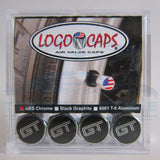 4pcs Ford Mustang GT Logo ABS Chrome Tire Stem Valve Caps Official Licensed