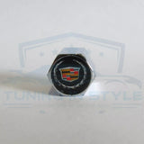4pc Cadillac New Crest Logo ABS Chrome Tire Stem Valve Caps Official Licensed