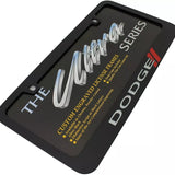 Dodge New Logo Black Zinc Metal License Plate Frame Official Licensed