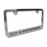 Chevrolet Camaro Bowtie Chrome Zinc Metal License Plate Frame Official Licensed