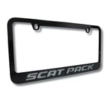 Dodge Scat Pack Engraved Logo Black Zinc License Plate Frame Official Licensed