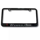 Pontiac Trans Am Engraved Logo Black Zinc License Plate Frame Official Licensed