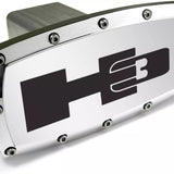 Tow Hitch Cover Plug for Hummer H3 - Polished Chrome - 2-inch Billet