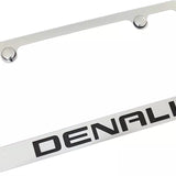 GMC Denali Emblem Logo Chrome Solid Brass License Plate Frame Official Licensed
