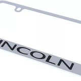 Lincoln Dual Logo Chrome Solid Brass License Plate Frame Official Licensed