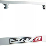 Dodge SRT 8 Chrome Zinc Metal License Plate Frame Official Licensed